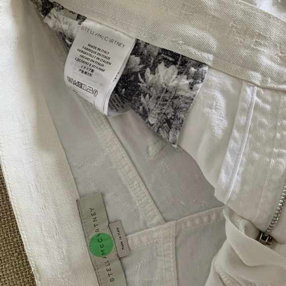 Stella McCartney White Denim Cut Off Ladies Shorts - Picture 11 of 12
